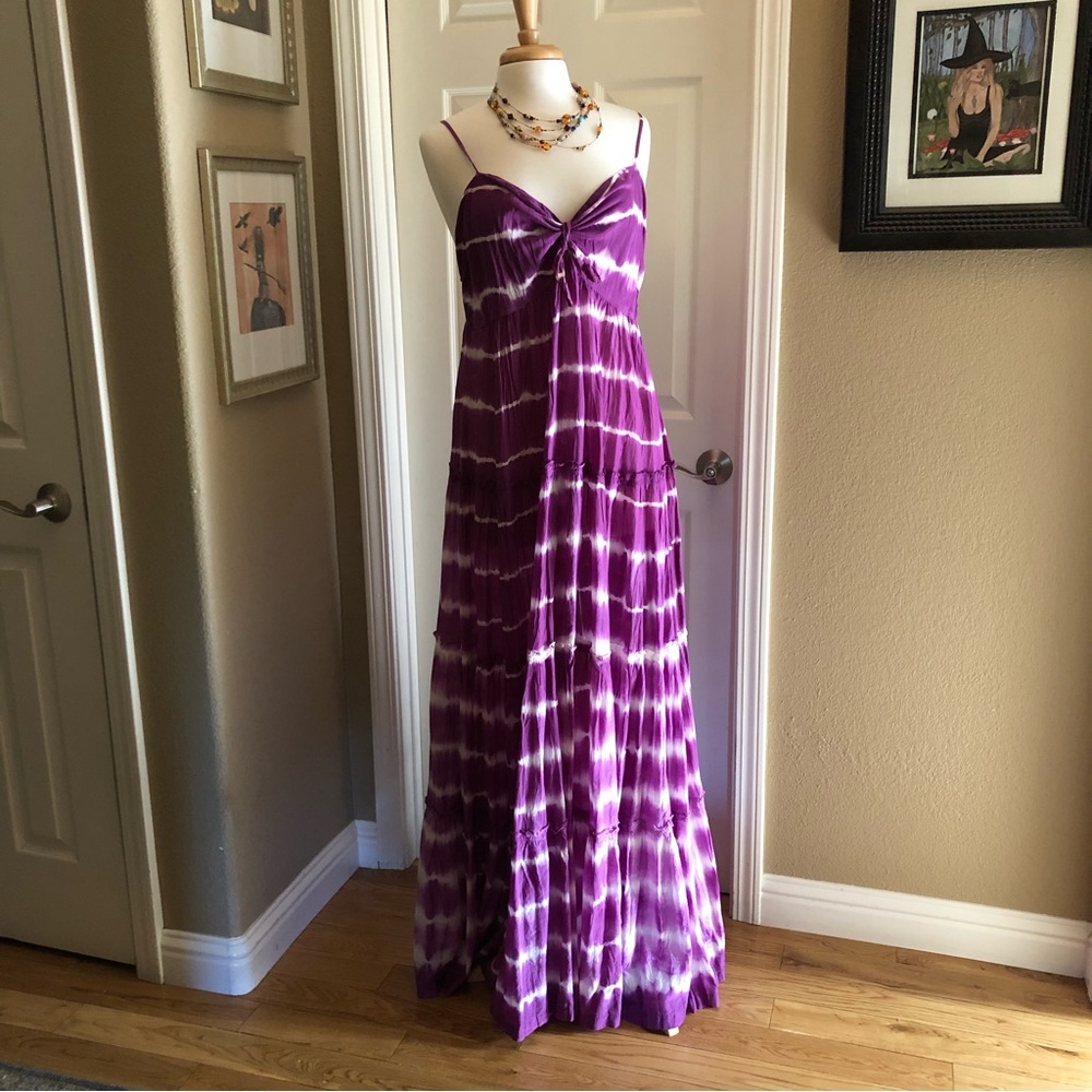Denim & Supply by Ralph Lauren Purple tie-dye maxi dress XL